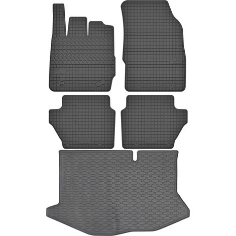 Ford Fiesta MK7 VI Schrägheck (2008–2017) – Set: Gummifußmatten + Kofferraummatte (1/5)