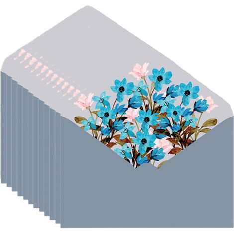Enveloppes Florales En Papier - Pour Invitations Et Cartes De Vœux - Usage Mariage Et Fêtes - Lot De 50 Pièces (1/5)