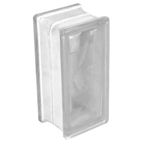 VETROMATTONE ONDULATO VERTICALE TRASPARENTE 19x9x8 cm - 10 pezzi