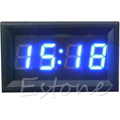 Horloge électronique LED 12V/24V pour véhicule, voiture et moto, affichage numérique LED (1/4)