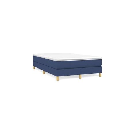Sommier à lattes de lit avec matelas Bleu 120x200 Tissu (1/5)