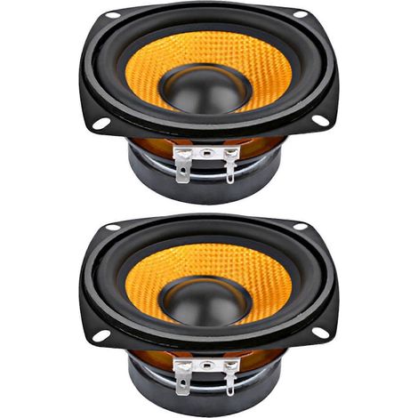Ensemble de 2 haut-parleurs portables audio 4 pouces 4 ohms 15 W avec caisson de basses intégré pour système audio professionnel DIY et système multimédia. (1/5)