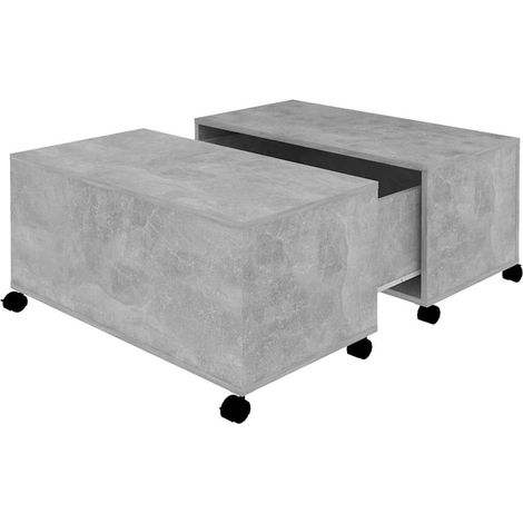 Maison Exclusive - Mesa de centro madera contrachapada gris hormi (1/5)