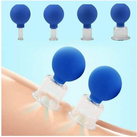 Ventouses En Verre - Diamètres 15 25 35 55 Mm - Pour Massage Visage Et Corps - Lot De 4 (1/4)
