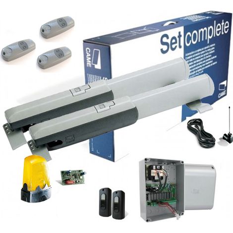 Came – Kit de motorisation de portail à 2 battants – Moteur 230V AC – Charge max 600kg – Longueur vantail max 3m – Électrofrein pour sécurité
