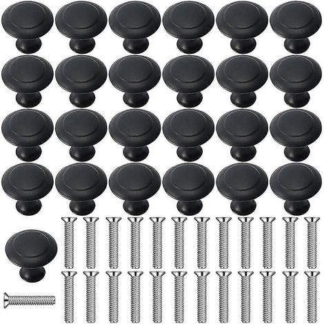 HOXILEELEO - Lot de 25 poignées de meubles pour salle de bain, armoires, portes de commode (30 mm) (1/5)
