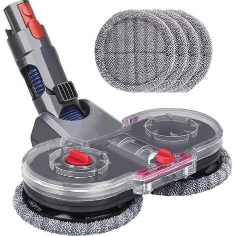 Tête de vadrouille électrique pour aspirateur Dyson V11 V10 V15 V8 V7, tête de balai avec réservoir d'eau et 4 vadrouilles lavables (1/4)