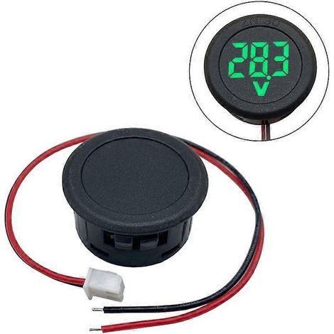 Affichage LED Voltmètre 2 fils, voltmètre auto pour protection contre inversion de polarité, mesure précise pour batterie et système électrique. (1/4)