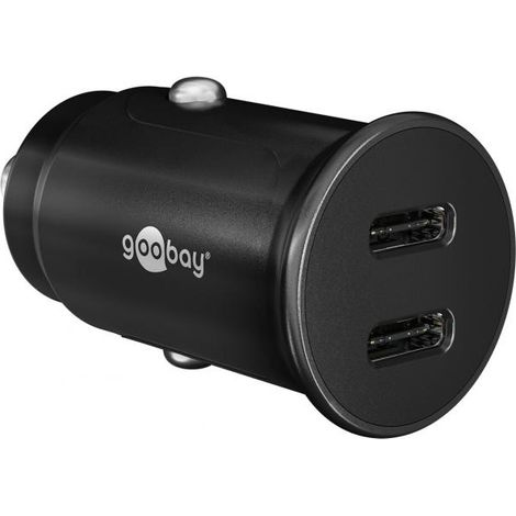 GOOBAY Caricatore Compatto da Auto 2 porte USB-C&trade PD Power Delivery 30W Nero (1/4)
