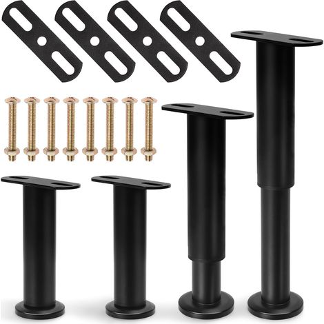 16 pièces réglable en métal cadre de lit jambes de soutien combo Kit, métal lit latte centrale Heavy Duty jambes de soutien jambes de soutien de lit, pièces de rechange pour lit king size (1/5)