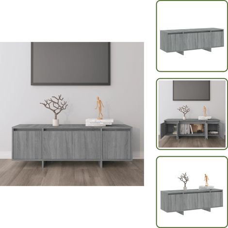 Meuble TV Sonoma gris 120x30x40,5 cm Bois d'ingénierie - Meubles Tv - Meuble Tv - Buffet - Meuble Stereo - Meuble Rangement