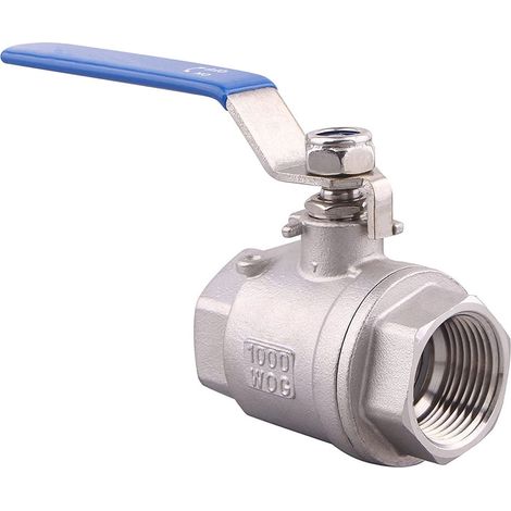 Robinetterie À Bille - Robinet À Bille En Acier Inoxydable 304 - 3/4 Pouces - Pression Maximale 1000 WOG - Pour Liquides Et Gaz - 1 Pièce (1/5)
