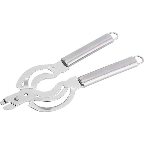 Ouvre-Boîtes Ouvre-Bocaux - Acier Inoxydable - Pour Boîtes Métalliques et Bocaux en Verre - Usage Cuisine Maison et Professionnelle - 1 Pièce (1/5)