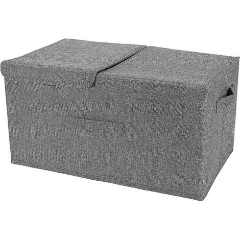 Aufbewahrungsbox, faltbare Stoffaufbewahrungsbox mit Deckel, Organizer (1/5)