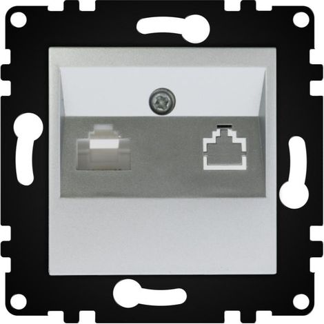 IluminaShop - Modulo Empotrable Toma Internet Gris IP20 Serie wLux (1/3)