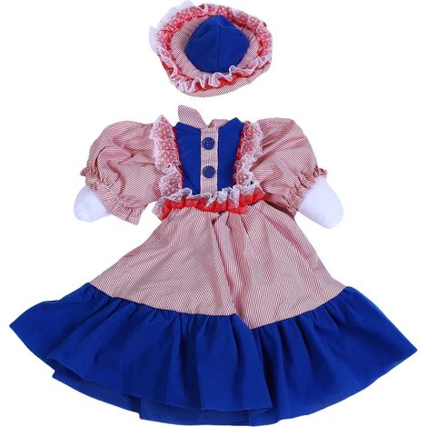 Tenue d'oie de Porche pour Statue d'oie de 23 Pouces – Ensemble Robe et Chapeau Bleu et Rouge pour Décoration de Pelouse, pour Extérieur, Patio, Cour, Jardin (1/5)