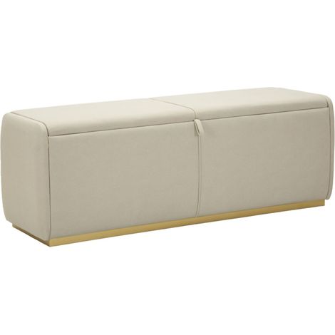 Banc Coffre Design "Beauty" 130cm Crème (1/5)