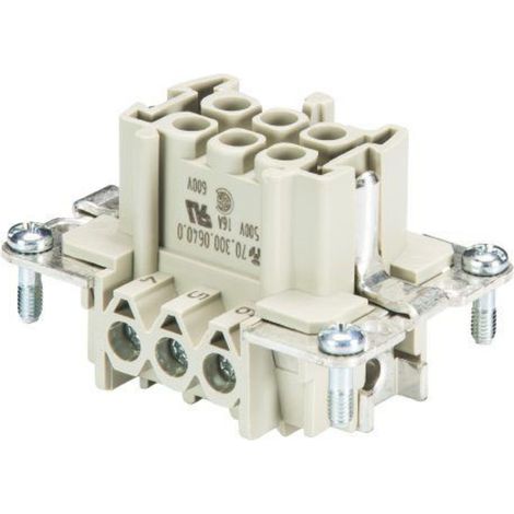 Wieland Electric 70.300.0640.0 Buchseneinsatz BAS Gesamtpolzahl 6 + PE 1 St.