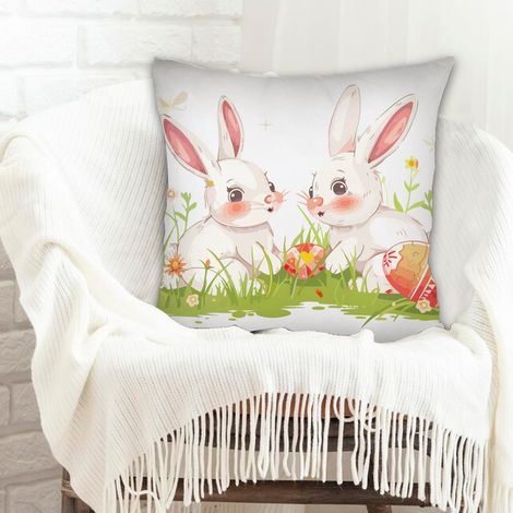 Housse de coussin sans coussin facile d'entretien pour décoration de noël de famille (1/5)