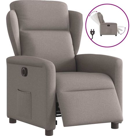 Relaxsessel Elektrisch Taupe Stoff