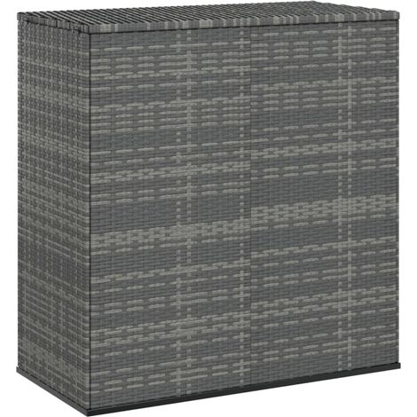 Boîte à coussins de jardin-Coffre de rangement-Stockage Rangement Résine tressée 100x49x103,5 cm Gris 796619 (1/5)