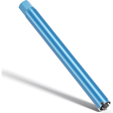 Wiltec Punta diamantata per carotatrice Ø 52 mm, lunghezza 450 mm, UNC 1¼, ingranaggio a denti elicoidali per carotaggio a umido, corona diamantata per calcestruzzo, pietra, granito (1/5)