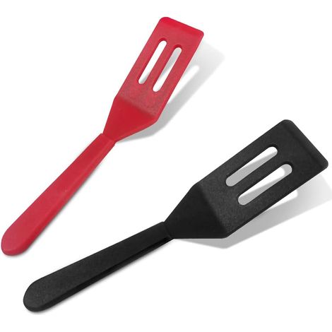 MINKUROW 2 Pezzi Mini Brownie Spatola Flessibile Antiaderente In Silicone Resistente Al Calore Cookie Spatola Scanalata Per Flip Uovo In Piccola Padella Biscotti Impasto Utensili Da Cucina Cottura (1/5)
