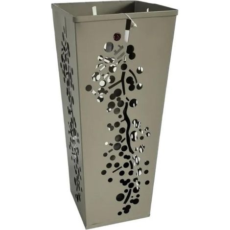 Portaombrelli in Metallo Quadrato Rasin Tortora 49 cm (1/2)