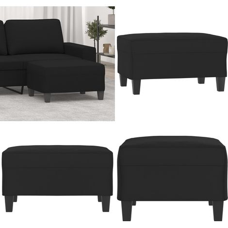 Fußhocker Schwarz 70x55x41 cm Mikrofasergewebe - Mikrofaser - Sperrholz (1/5)