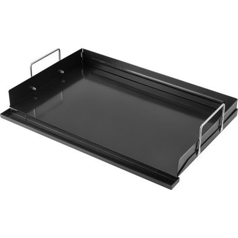 Plancha pour Barbecue en Acier au Carbone,Plaque Plancha 61x41 cm,pour BBQ Cuisinière à Gaz,Surface Plane Pré-culottée,Plaque de Cuisson Antiadhésive avec Poignée,Répartition Homogène (1/3)