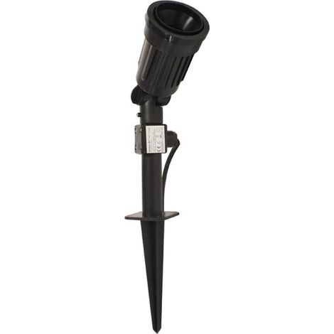 Projecteur Piquet (sans ampoule) Noir 1X PAR38 Miidex Lighting® (1/7)