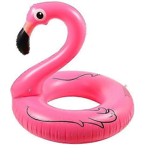 Bouée gonflable en forme de flamant rose, 110 cm, pour piscines un accessoire flottant conçu pour les activités nautiques récréatives.-AquaForge (1/4)