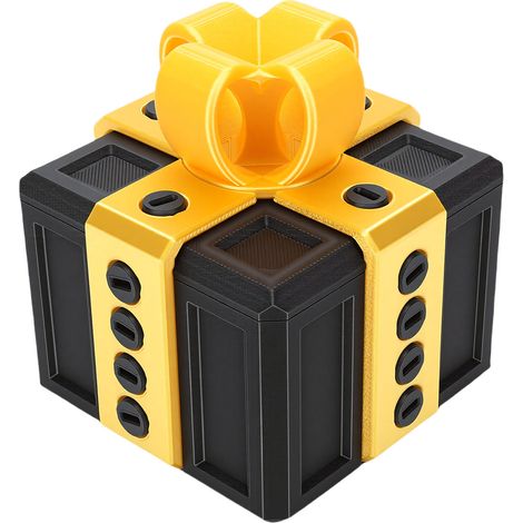 Nervige Geschenkbox mit ineinandergreifenden Schrauben, 3D-gedruckt, lustige Überraschungsbox für Geburtstage, Partys, Gold- und Schwarzlicht (1/5)