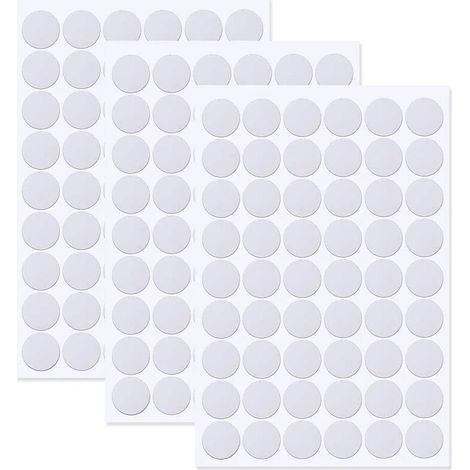 Lot de 540 capuchons autocollants pour meubles - Diamètre:21 mm Blanc Lefou (1/5)
