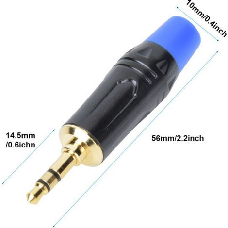 3.5mm Plug 6.35mm Jack Connecteur Doré Câble DIY pour Casque AUX Coque en Alliage de Zinc Performance Stable Durable (1/3)