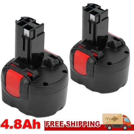 2er-Pack 9,6V 4,8Ah Ni-MH Ersatzbatterie für Bosch Batterie PSR 960 BAT048 BAT100 BAT119 2607335272 2607335461 GSR 9,6VE-2 PSR 9,6VE-2 PSR960 23609 32609 -RT (1/5)