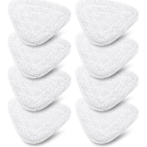 Lot de 8 Housses de Rechange pour Nettoyeur à vapeur Vileda Steam & Vileda Steam Plus, Accessoire Balai Vapeur Microfibre compatible avec Vileda Steam, Lavables en Machine (1/5)