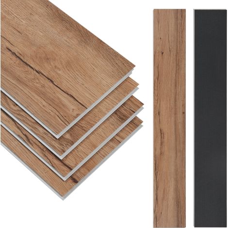 Pack de 10 lamas de vinilo SPC 2.196 m² 5 mm 122 x 18 cm Efecto roble nórdico 030009558