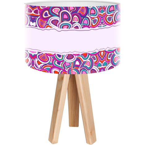 Lampe de chevet stamps foto-127 - Bois clair, multicolore (1/3)