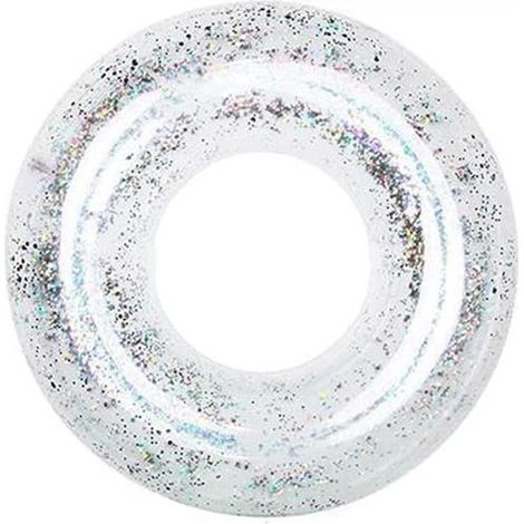 Swimming Ring - Inflatable - For Kids And Adults - Clear Sequins - 1 Piece (1/5)