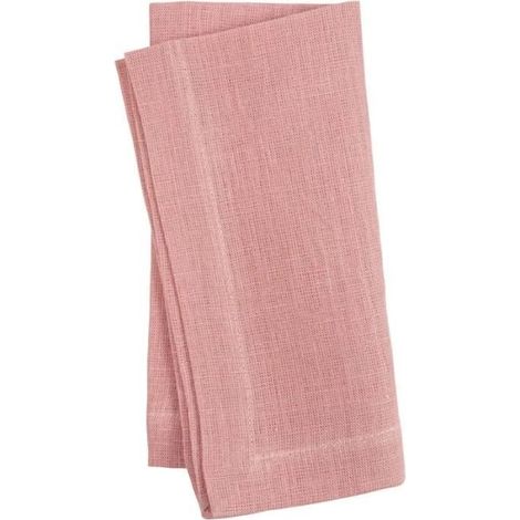 Serviettes en tissu - Oeko Tex - Rose - 42 x 42 cm - 100% coton - 2 pcs