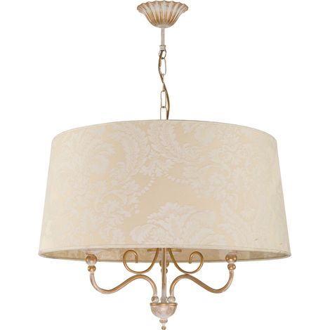 Lampada a sospensione vintage oro ecru 3xE27 Jupiter