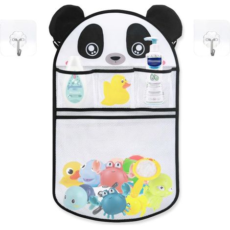 Filet de Rangement Jouet Bain avec 2 Crochets Adhésifs - Organisateur Suspendu (1/5)
