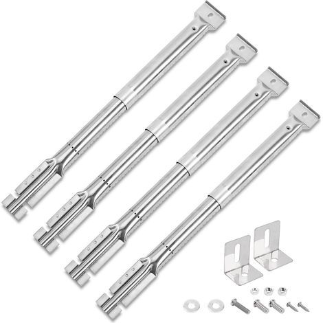 Brûleur réglable 31-42 cm pour Char-Broil, Tepro, Enders, Landmann 12739, Barbecook Vanilla, Proficook, Blooma, accessoires universels pour barbecue à gaz, lot de 4 (1/5)