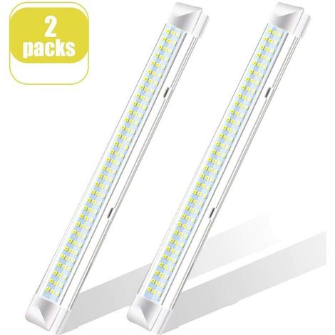 Barre lumineuse LED,DC 12-80V lampe voiture intérieur Lampe de Placard lampe/universel d'éclairage Cabinet/Voiture,Camion,Véhicule,Camping Car,Bateau,Plafonnier (108 LEDS 2PCS) (1/5)