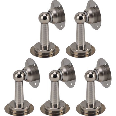5 Stück magnetische Türstopper aus Edelstahl, einfache Montage, starker Magnet für Büro, Schlafzimmer, Arbeitszimmer, Hotel (1/5)