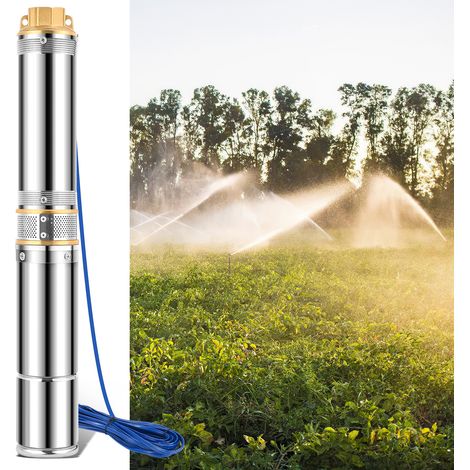 SWANEW Pompa per pozzi 370W Pompa sommergibile per acqua di pozzo capacità di pompaggio di acqua pulita fino a 4000L/h altezza massima della pompa 34m (1/5)