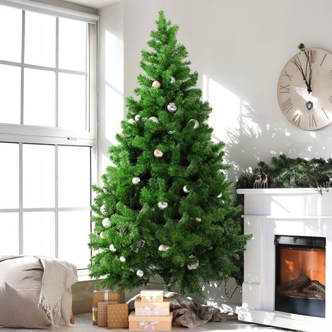 Dmora - Albero di Natale Riccardo, Albero artificiale extra folto, Albero effetto reale in PVC, 754 rami, Altezza cm 210, con imballo rinforzato (1/5)