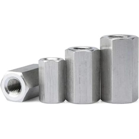 Écrou de raccordement tubulaire hexagonal extensible en acier (1/5)