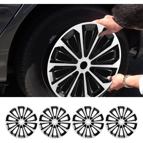 Lot de 4 enjoliveurs de 14 pouces, protecteurs et élégants, compatibles avec la plupart des voitures, camions et SUV (R14). (1/4)